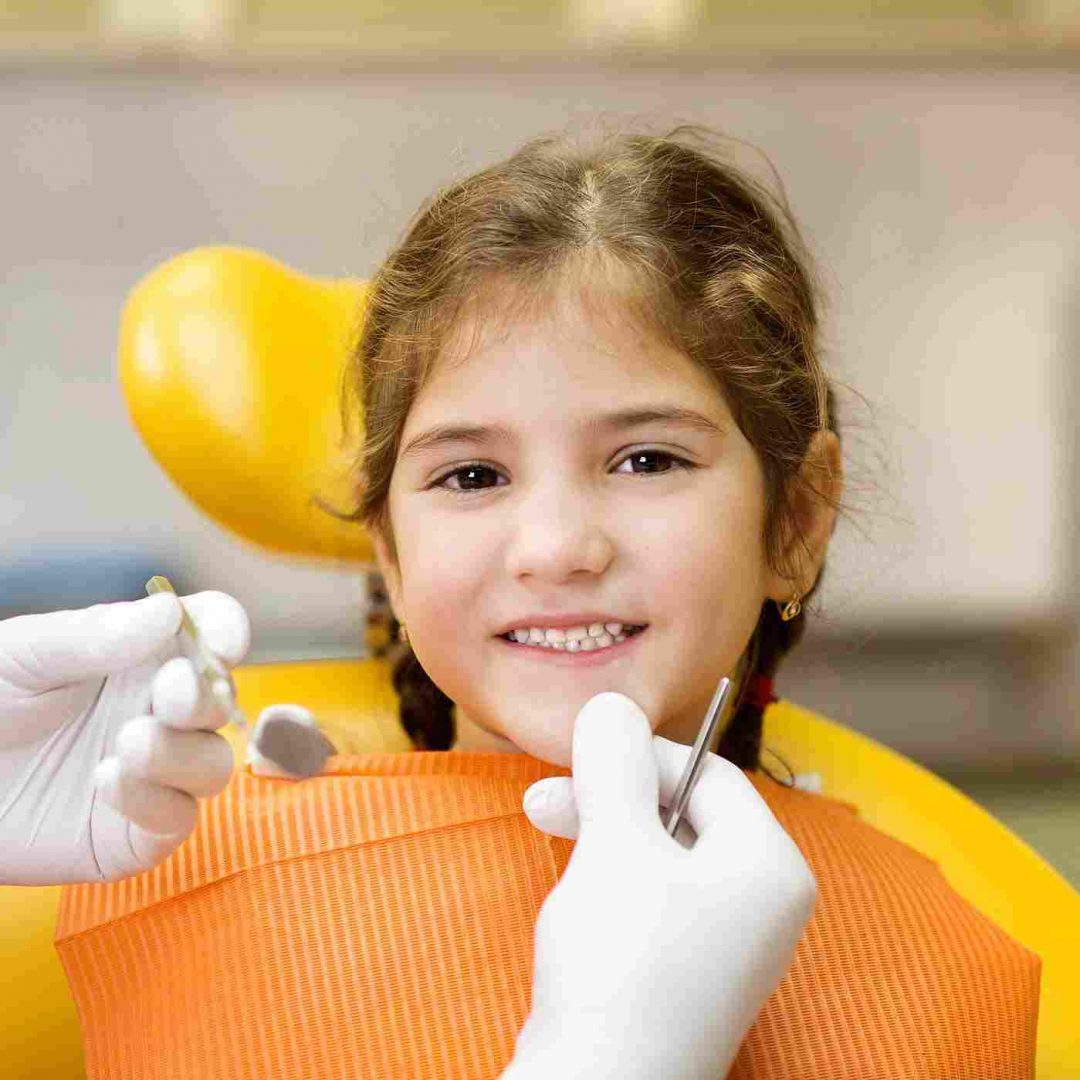 smiling child at dentist